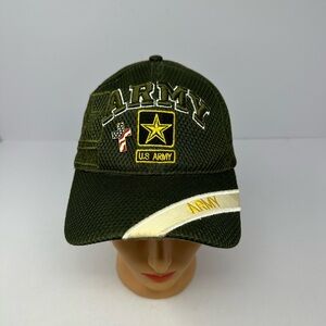 US Army Embroidered Baseball Cap Green Hat Military Strap Back Adjustable J8